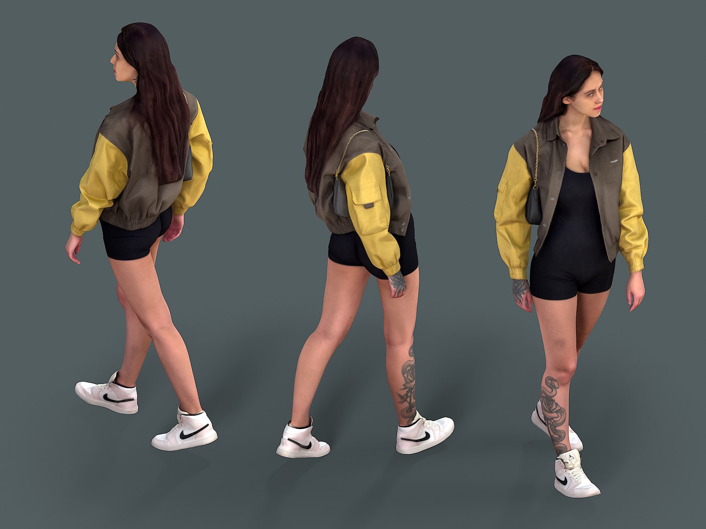 Girl in Nike 3D model - TurboSquid 1839167