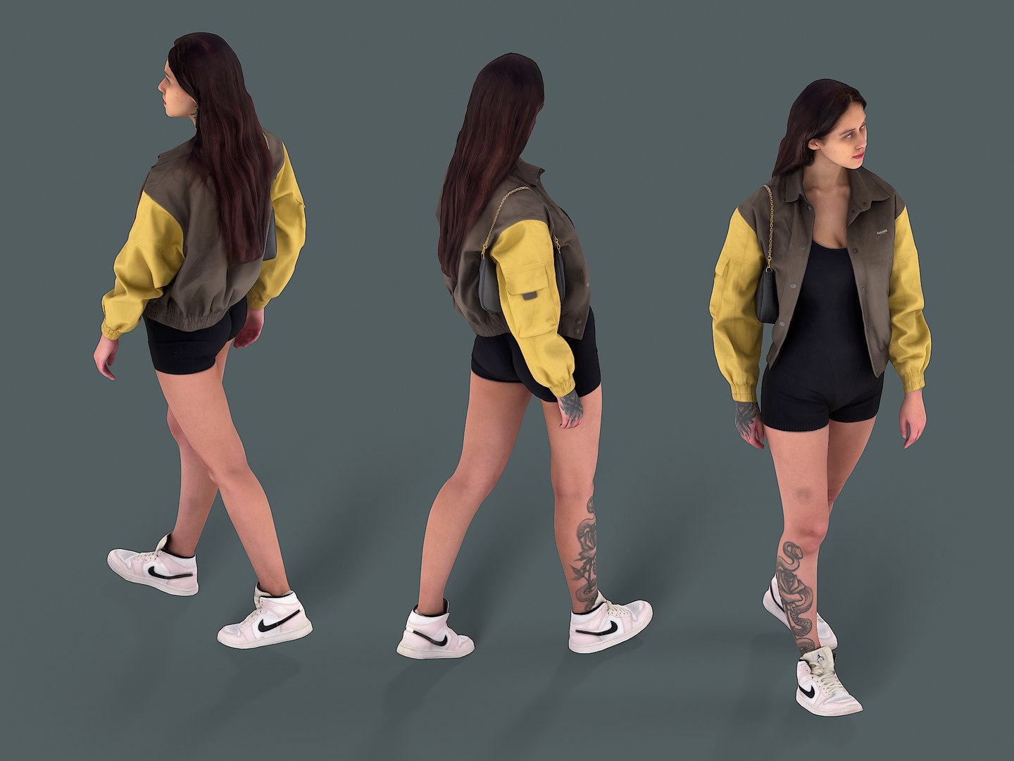 Girl in Nike 3D model - TurboSquid 1839167