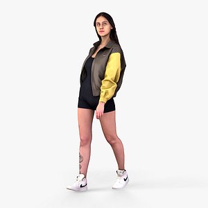 Girl in Nike 3D model