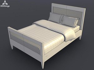 marseille white bed 3d model