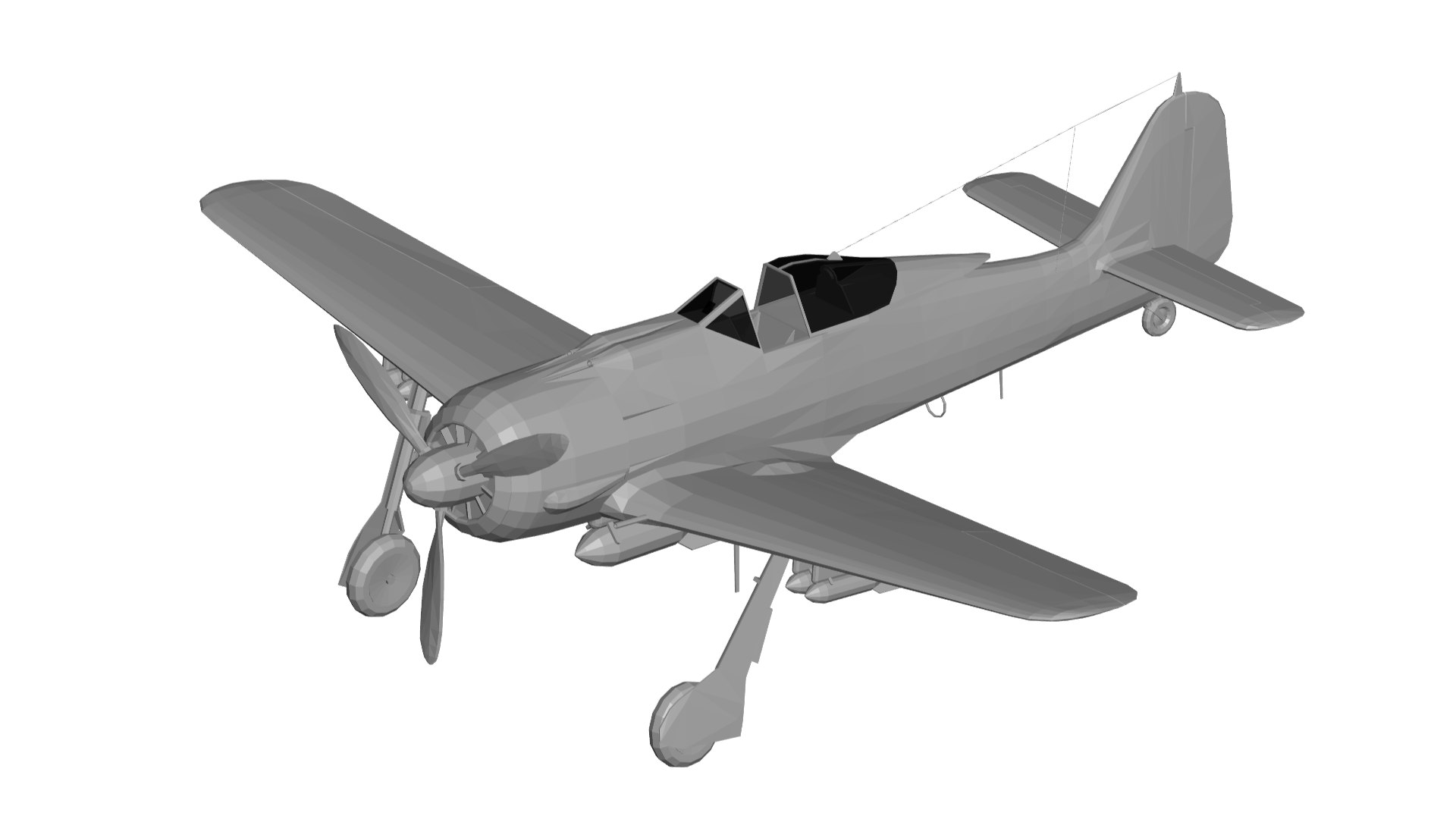 Focke Wulf Fw 190 3D Model - TurboSquid 1987082