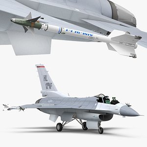 F-16 Falcon Jet with AIM9 Sidewinder Missiles