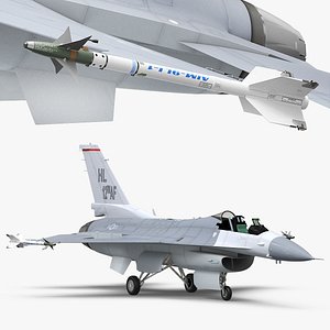 F-16 Falcon Jet with AIM-9 Sidewinder Missiles