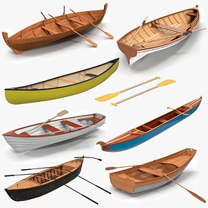 3D Rowing Boats Collection 5 model