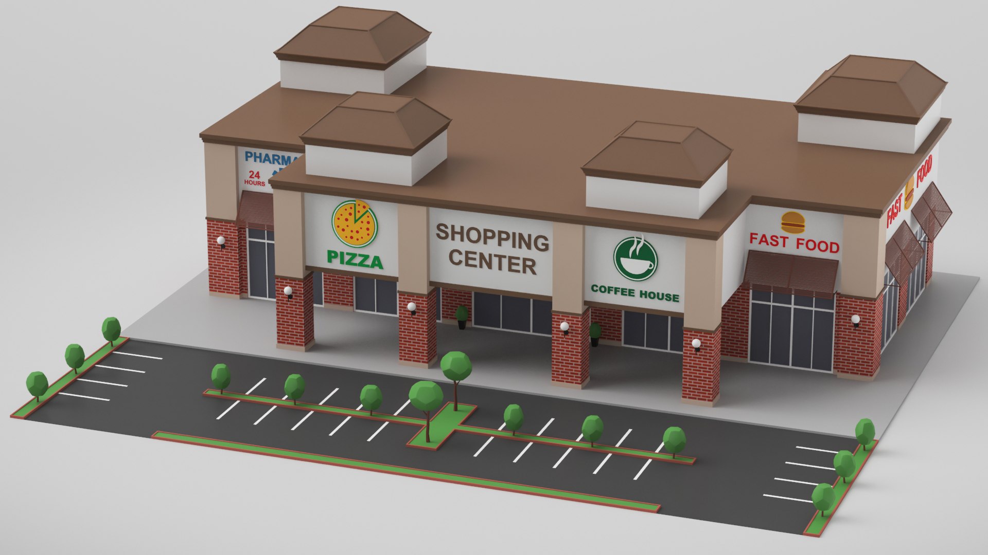 3D Low Poly Cartoon Shopping Center https://p.turbosquid.com/ts-thumb/Es/V3YXIk/jU/cartoonstripmall7/jpg/1663773394/1920x1080/fit_q87/c7f74ca532b78c31712bf90e7fc0401e09ef3597/cartoonstripmall7.jpg