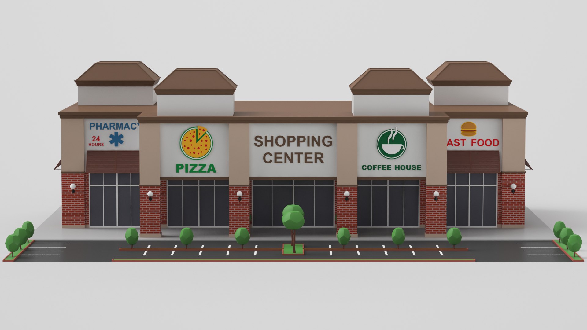 3D Low Poly Cartoon Shopping Center https://p.turbosquid.com/ts-thumb/Es/V3YXIk/vy/cartoonstripmall6/jpg/1663773393/1920x1080/fit_q87/c65ec822660dcca634babdc0a7c987baf7f1217e/cartoonstripmall6.jpg