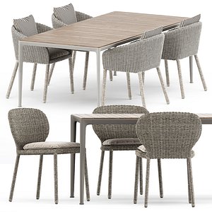 Strada armchair and Mirto Outdoor table 3D model