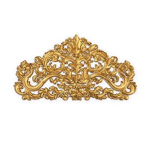 3D Classic Carved Bed 3D model 20 model