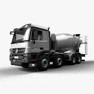 Mercedes ACTROS 4141 B cement Mixer 3D model