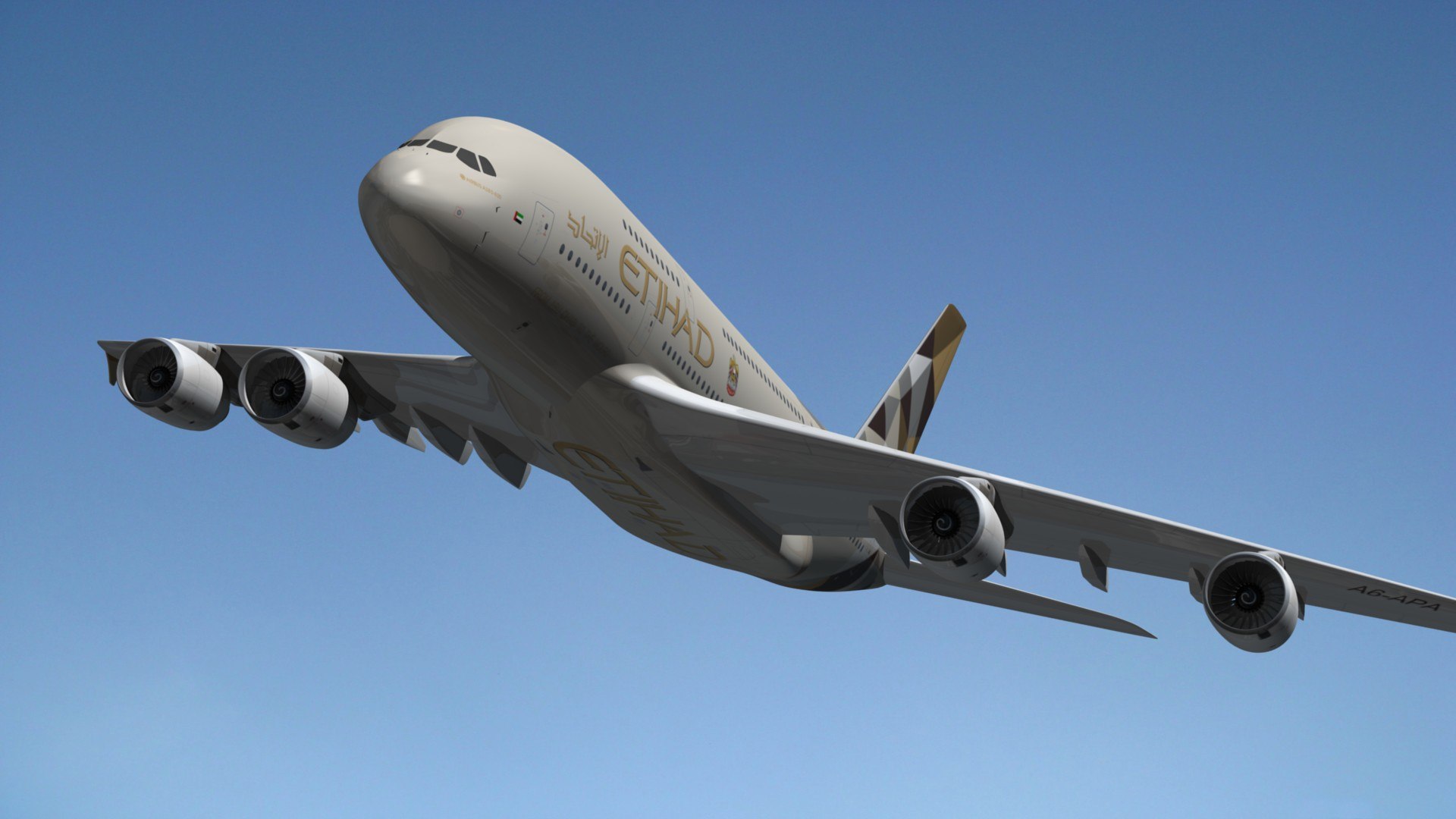 Airbus Etihad 3d Model