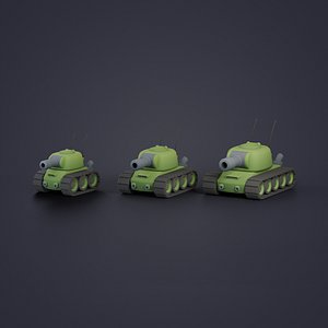 3D Modular Stylized Tank model