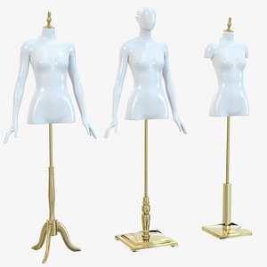 Mannequin Woman Stand Model For Shop 3D model