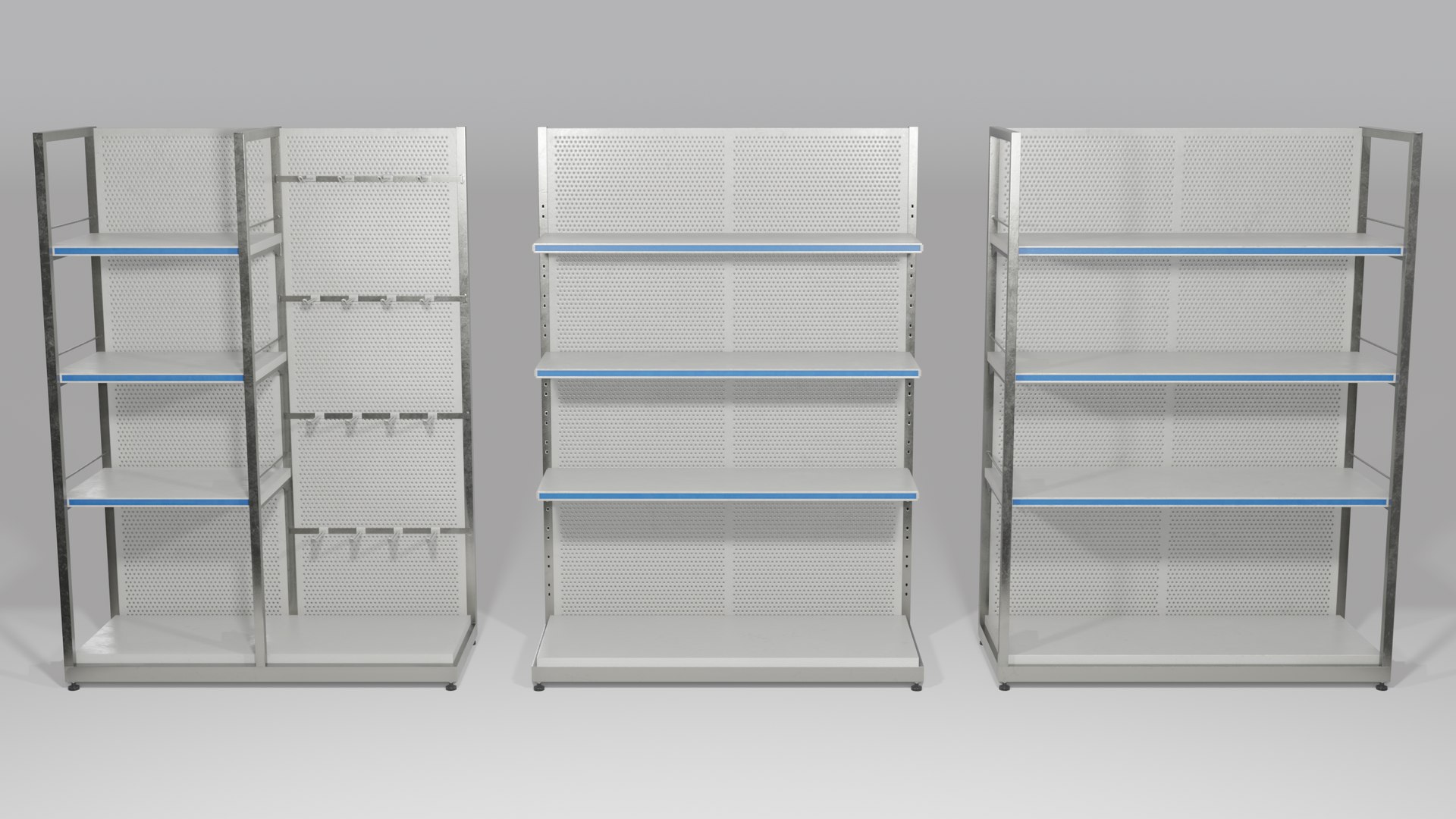 Clean Store Shelf Pack 2 3D Model - TurboSquid 2147071