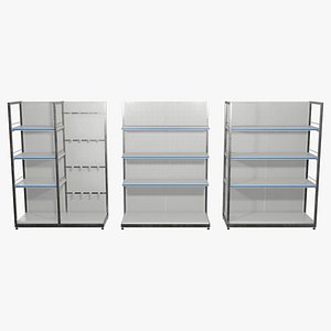 Clean Store Shelf Pack 2 3D model