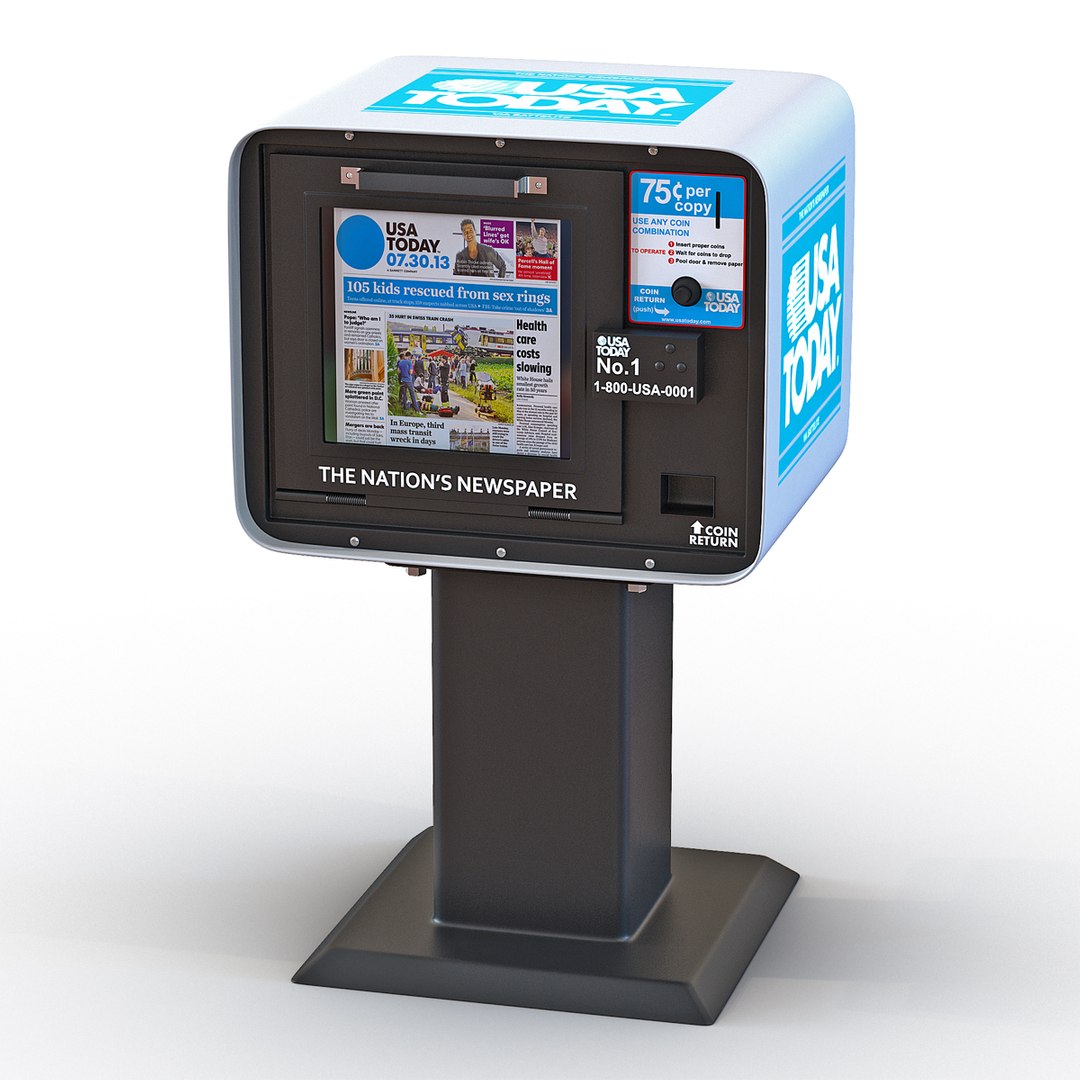 USA Today Newspaper Box 3D Model 3D model preview