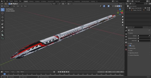 modelo 3d Tren Maglev Rojo - TurboSquid 2080835