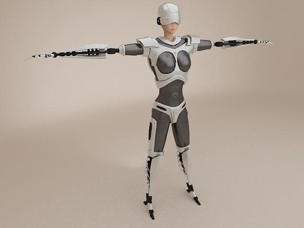 Woman Robot 3d Model