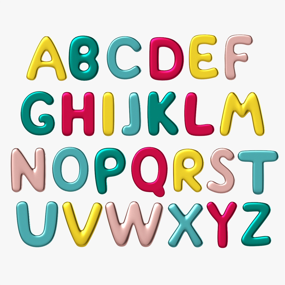 3D model Alphabet letters 02 - TurboSquid 1800527