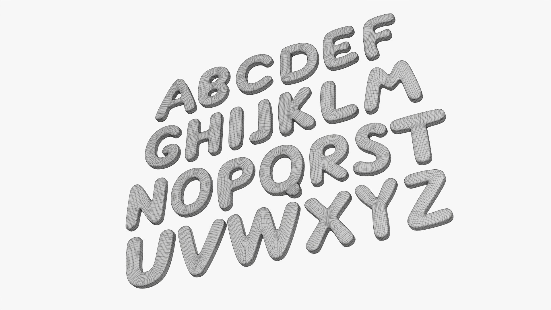 3D Model Alphabet Letters 02 - TurboSquid 1800527
