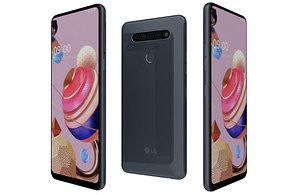 LG K51S Blue Low Poly 3D