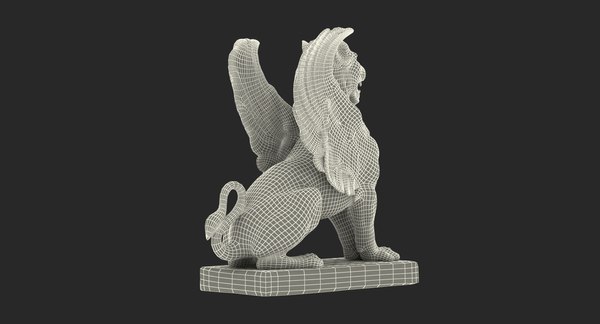 3D antique stone griffin statue model - TurboSquid 1375434