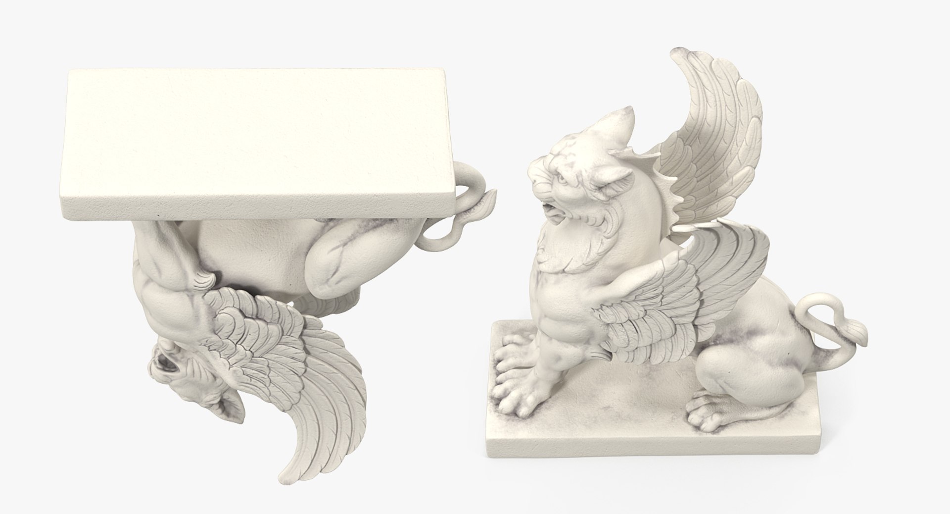 3D antique stone griffin statue model - TurboSquid 1375434