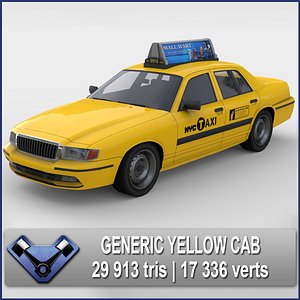 generic yellow cab 3ds