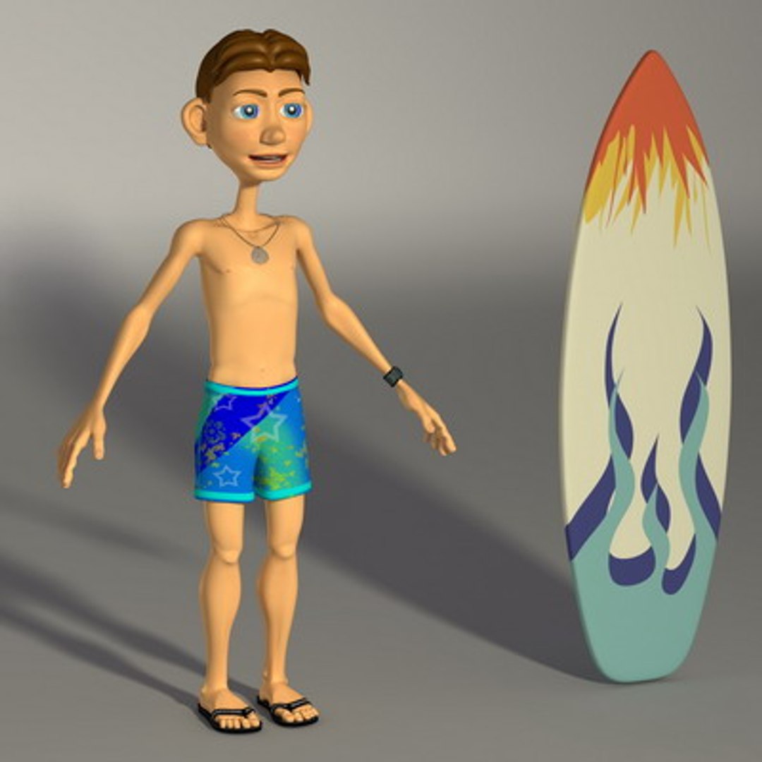 Boy Surf 3d Model