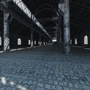 3D old factory interior