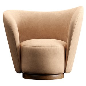 Salon Swivel Accent Chair 3D model