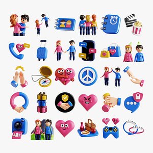 Friendship Day 3D Collection 3D model