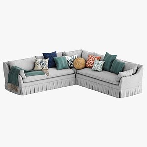 Lulu and Georgia Portola Pleated Sofa