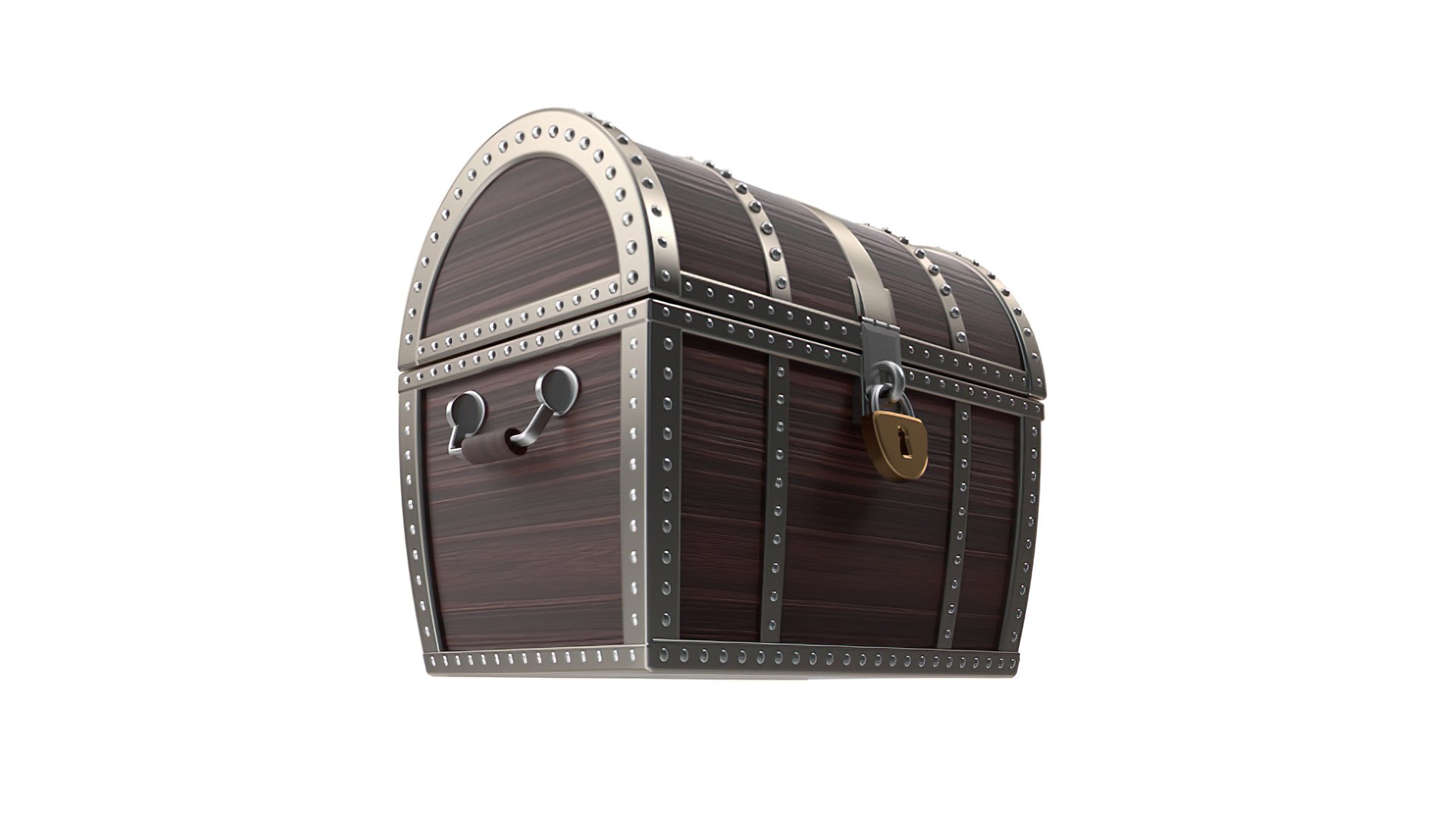 Closed Treasure Chest With Padlock 3D Model - TurboSquid 2019214