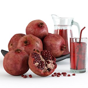 3D pomegranate juice model
