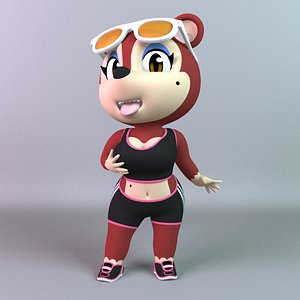 character cartoon 3D model