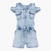 Hollow Sleeves Jeans Romper Remastered