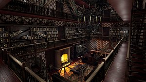 Whispering Shadows A Victorian Gothic Library 3D
