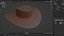 Sombrero de cuero modelo 3d