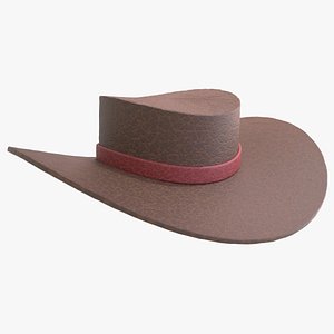 Leather hat 3D model model