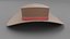 Sombrero de cuero modelo 3d