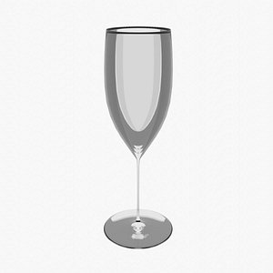 3D Champagne glass model