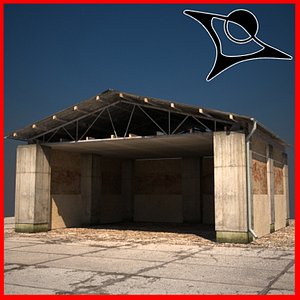 3d model hangar modeled