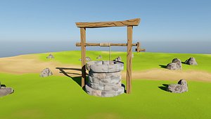 low poly Well Free 3D model
