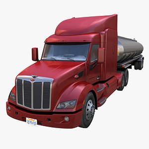 3D Peterbilt 579 fuel trailer PBR