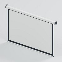 Motorised Wall Projection Screen with End Brackets