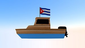 3D Cuba Fishing Boat