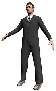 human man business 3d 3ds