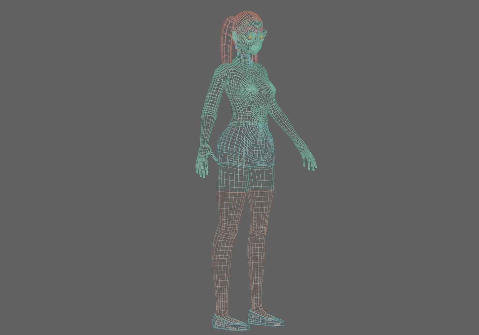 Standard Anime Girl V23078 3D Model - TurboSquid 2270499