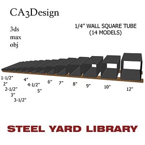 1/4 Wall Square Tube