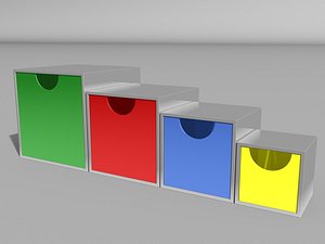 storage boxes 3d model